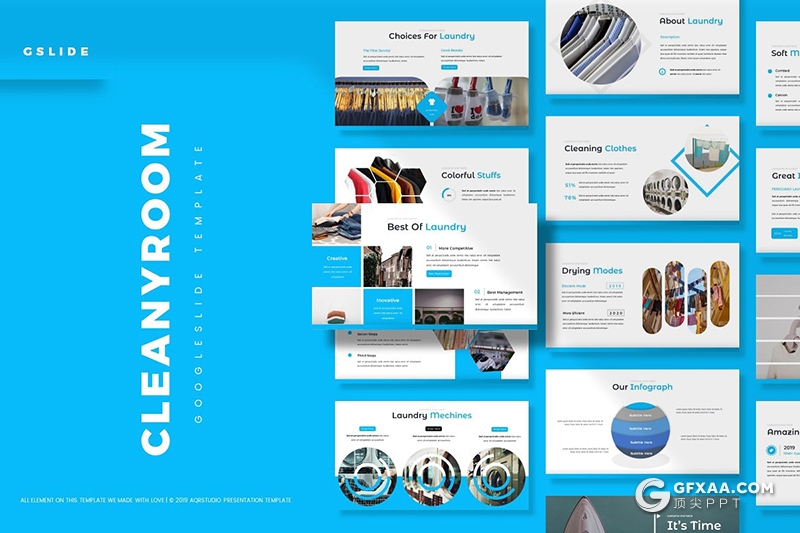 30页国外扁平化服装行业分析统计Google slides模板 5种主题配色 - 顶尖PPT