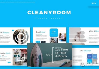 30页国外扁平化服装行业分析统计keynote模板 5种主题配色 - 顶尖PPT