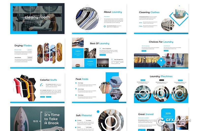 30页国外扁平化服装行业分析统计keynote模板 5种主题配色 - 顶尖PPT