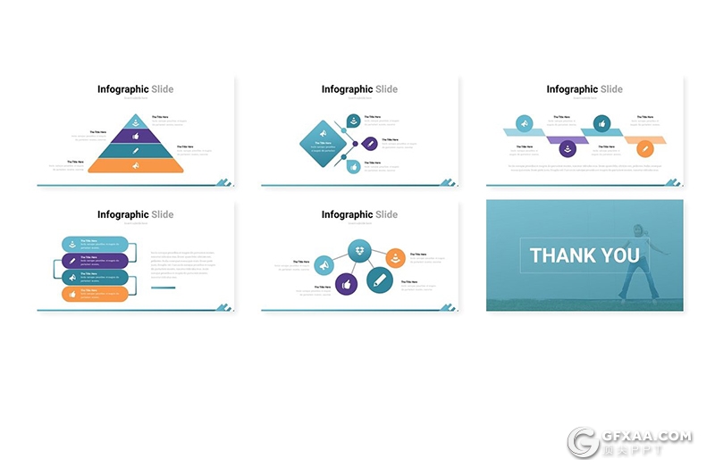 30页蓝色简约风格商务图形商务多用途PPT模板 5种主题配色 - 顶尖PPT