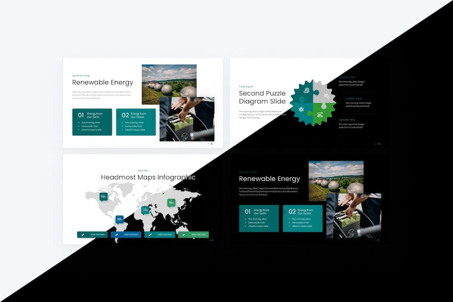 太阳能风力发电能源介绍宣传PPT模板 - 顶尖PPT
