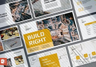 51页建筑公司介绍展示项目展示通用PPT模板 - 顶尖PPT