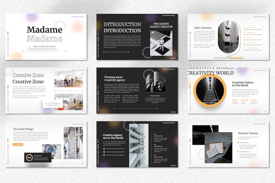 创意机构作品展示设计Keynote模板 - 顶尖PPT