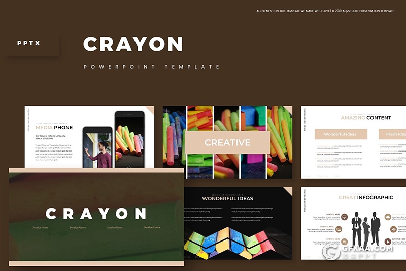 30页儿童文具产品介绍展示数据分析PPT模板5种主题配色 - 顶尖PPT