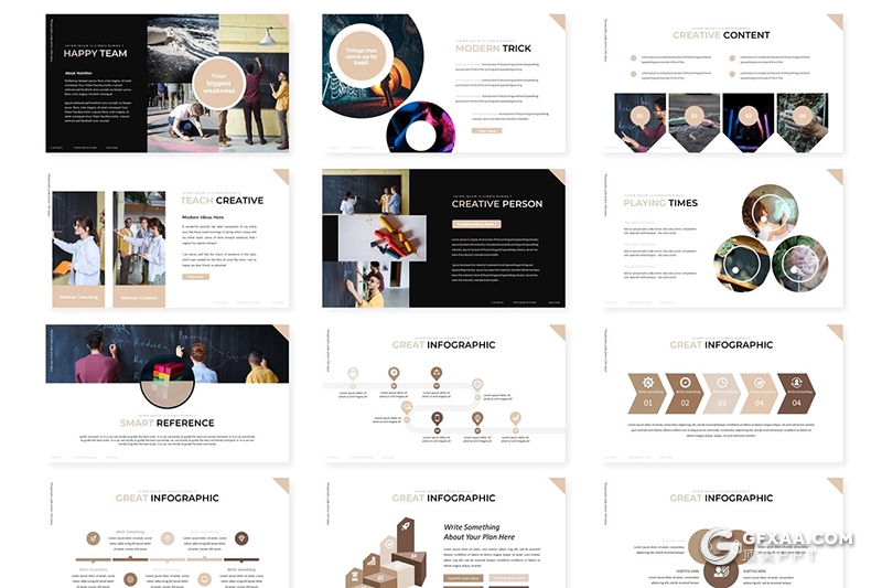 30页儿童文具产品介绍展示数据分析PPT模板5种主题配色 - 顶尖PPT