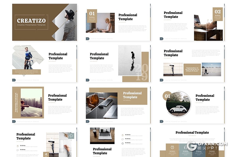 30页扁平化简约商务风格商务图形工作汇报多用途Google slides模板 5种主题配色 - 顶尖PPT