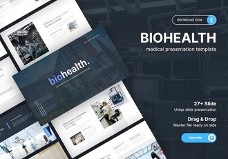 生物健康医院医生诊疗Keynote模板 - 顶尖PPT
