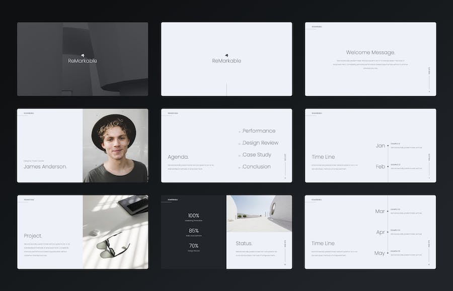 简约业务合作品牌营销策划通用keynote模板 - 顶尖PPT