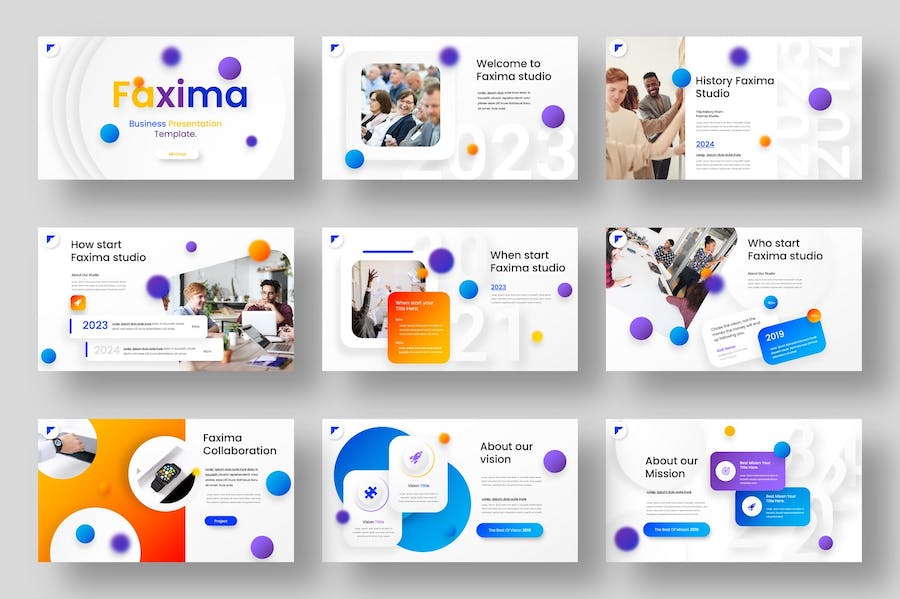 商务风格内部会议国外商业PPT模板 - 顶尖PPT