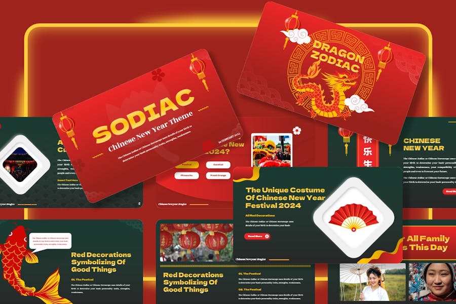 中国春节新年文化介绍keynote模板 - 顶尖PPT