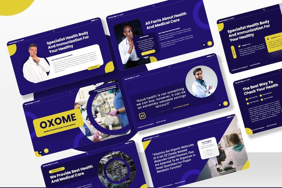 医疗护理健康管理服务Keynote模板 - 顶尖PPT