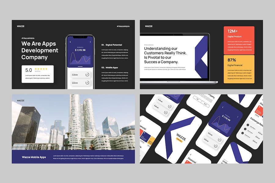 移动应用开发技术方案PPT模板 - 顶尖PPT