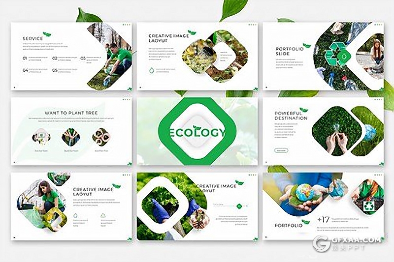 30页生态环境绿化保护节能环保主题keynote模板 - 顶尖PPT