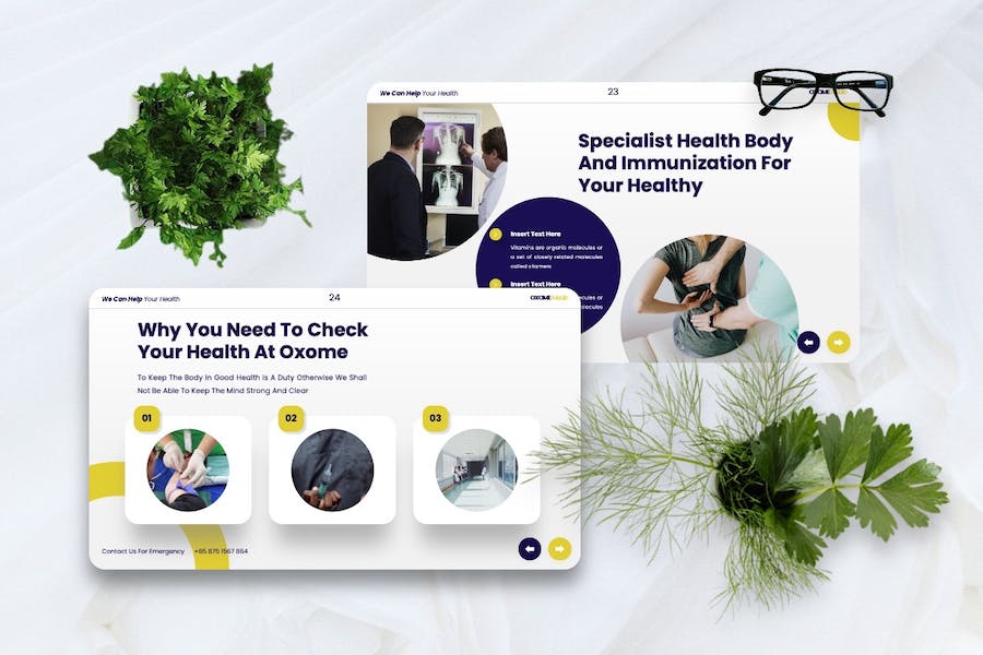 医疗护理健康管理服务Keynote模板 - 顶尖PPT