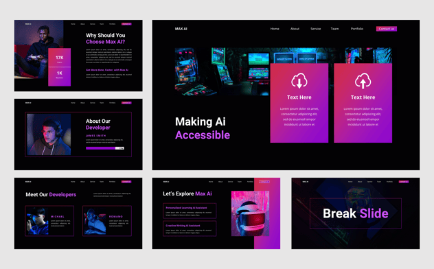 AI 人工智能主题演讲keynote模板 - 顶尖PPT