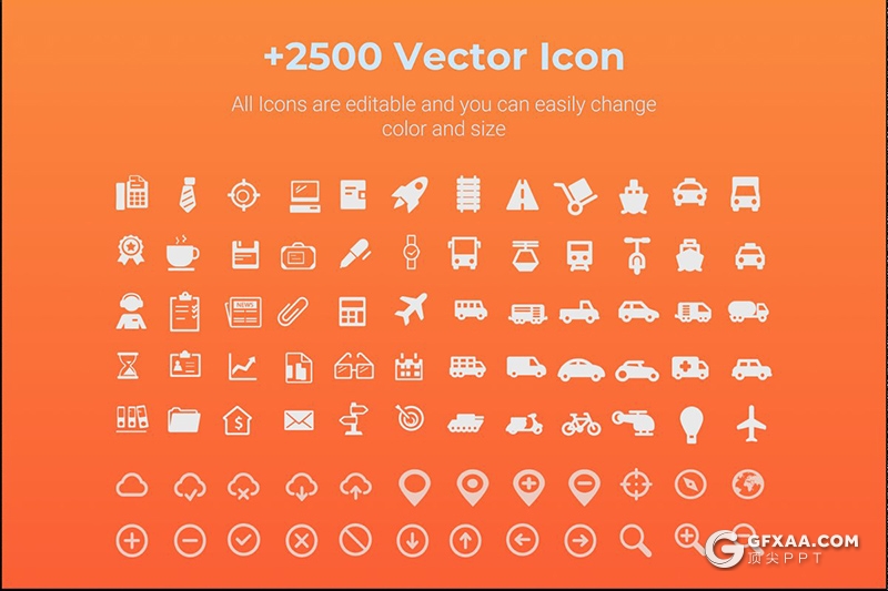 51页国外高端创意图形设计商务多用途PPT模板 附赠2500icon图标+卡通人物图形PPT模板 - 顶尖PPT