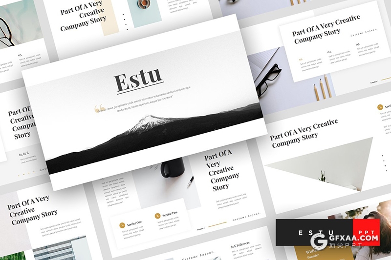 30页国外简约大气时尚风格PPT模板 - 顶尖PPT