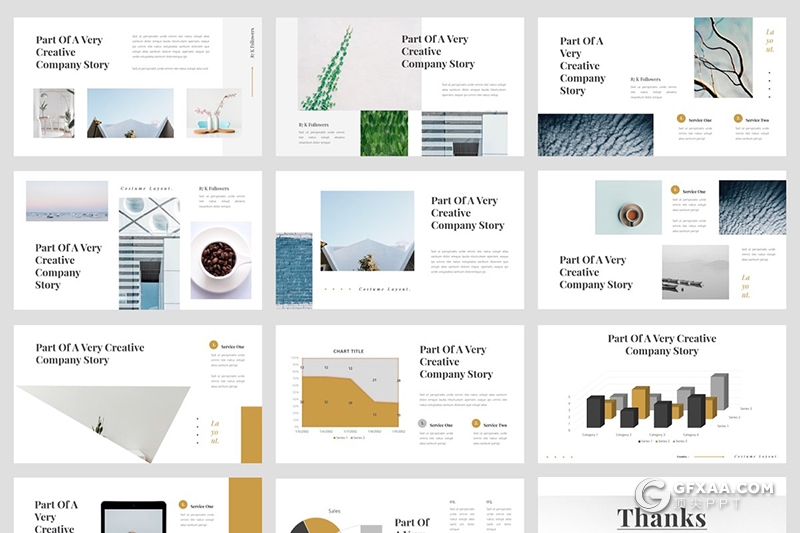 30页国外简约大气时尚风格Google slides模板 - 顶尖PPT