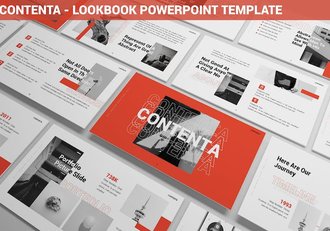 时尚产品作品集展示PPT模板 - 顶尖PPT