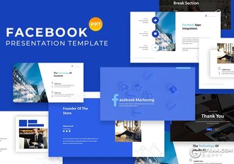 30页Facebook公司市场营销企业介绍PPT模板 - 顶尖PPT