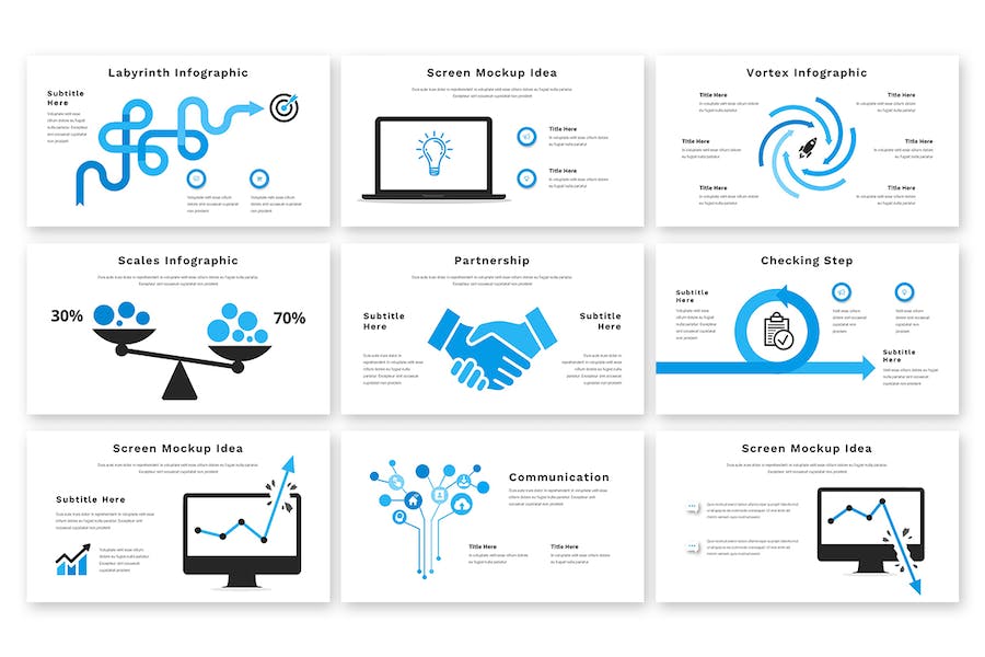创意人物概念插画图形keynote模板 - 顶尖PPT