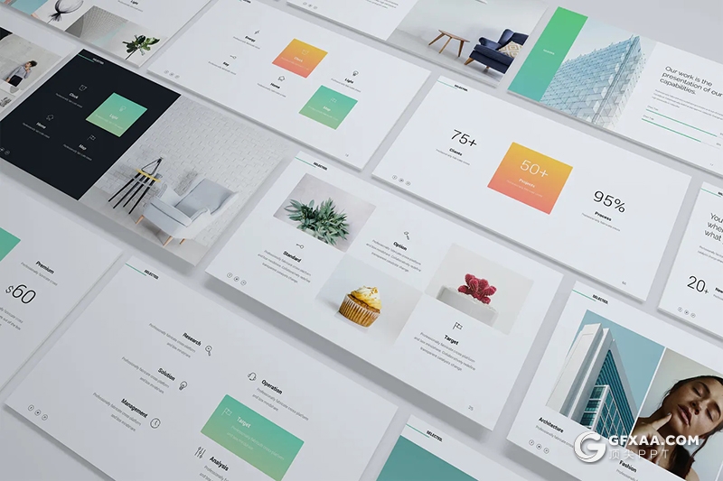 122页国外简约风格高端商务多用途PPT模板 - 顶尖PPT