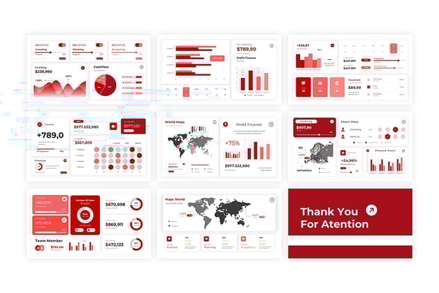 金融数据可视化分析展示Keynote模板 - 顶尖PPT