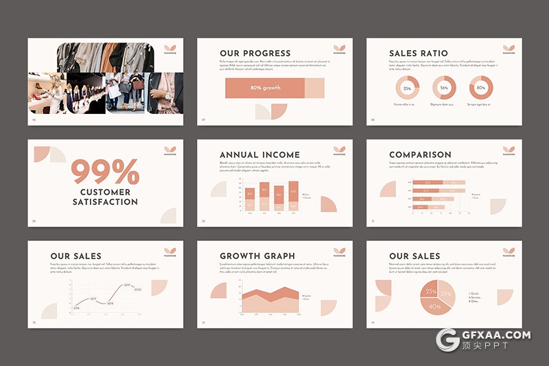 51页时尚服装展示时装秀展示介绍PPT模板 - 顶尖PPT