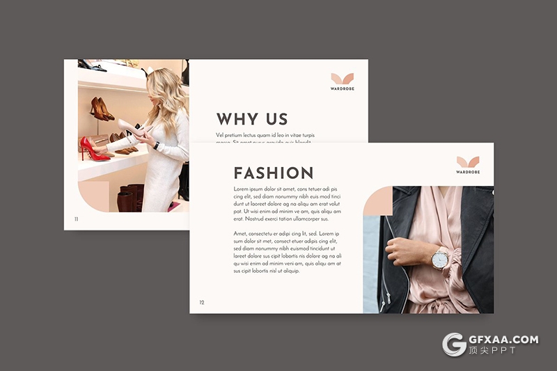 51页时尚服装展示时装秀展示介绍PPT模板 - 顶尖PPT