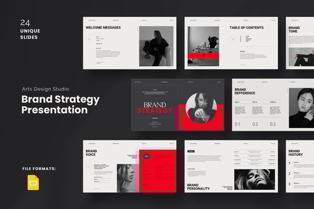 时尚服装品牌战略演示PPT模板 - 顶尖PPT