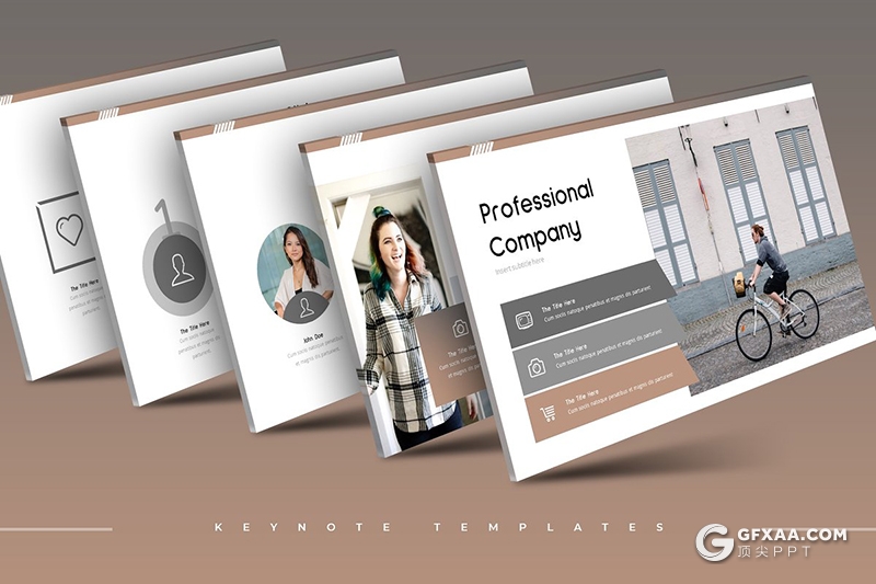 30页扁平化简约风格公司团队户外项目活动keynote模板5种主题配色 - 顶尖PPT