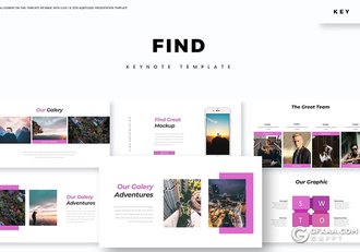 30页扁平化商务风格企业团队介绍多用途keynote模板5种主题配色 - 顶尖PPT