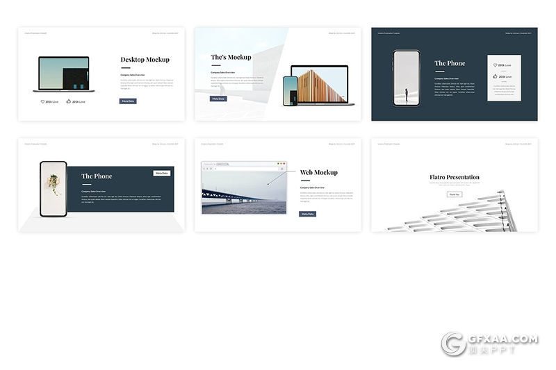 44页简约风格欧美商务多用途Google slides模板 - 顶尖PPT
