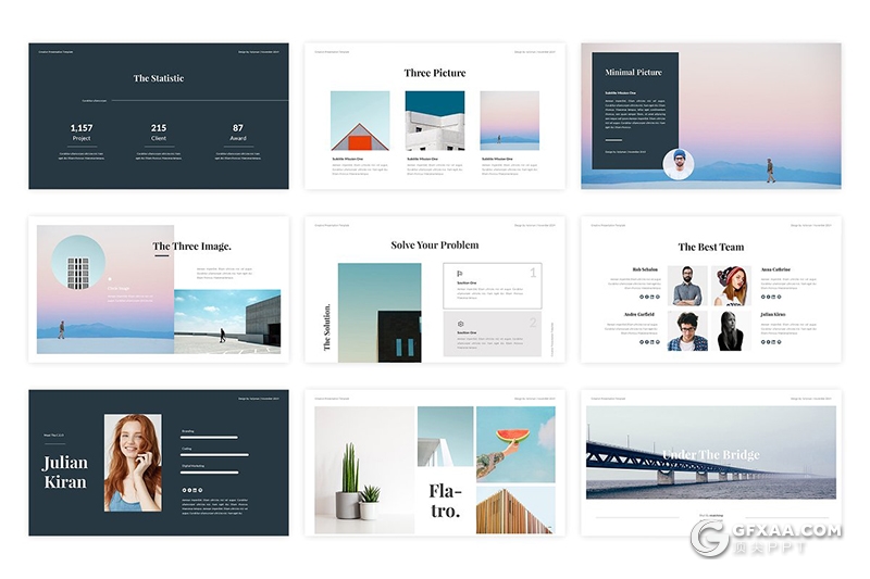 44页简约风格欧美商务多用途Google slides模板 - 顶尖PPT