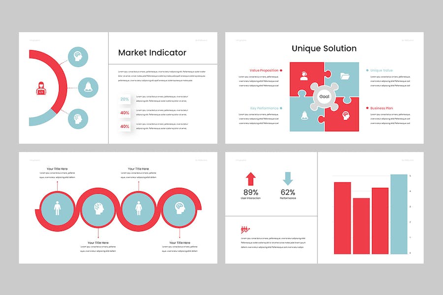 扁平化步骤层级图形图表PPT模板 - 顶尖PPT
