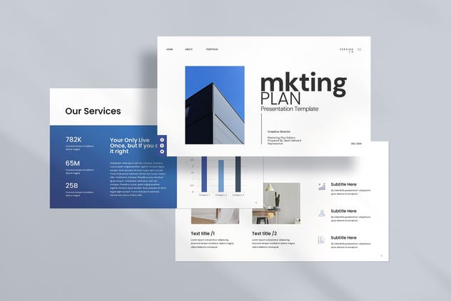 简约商务营销计划主题keynote模板 - 顶尖PPT