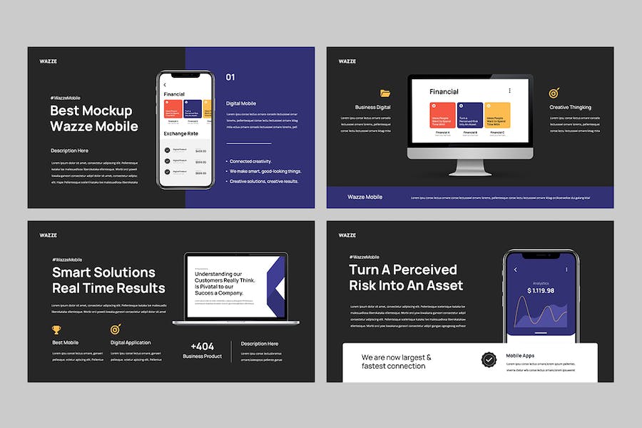 移动应用开发技术方案PPT模板 - 顶尖PPT