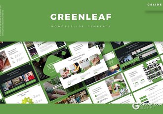 30页绿色创意版式设计简约商务多用途Google slides模板5种主题配色 - 顶尖PPT