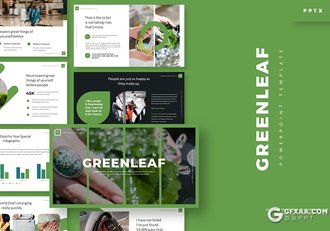 30页绿色创意版式设计简约商务多用途PPT模板5种主题配色 - 顶尖PPT