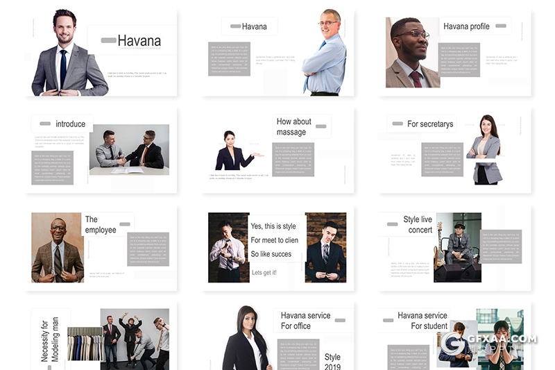 30页企业团队人员介绍团队人员肖像展示PPT模板5种主题配色 - 顶尖PPT