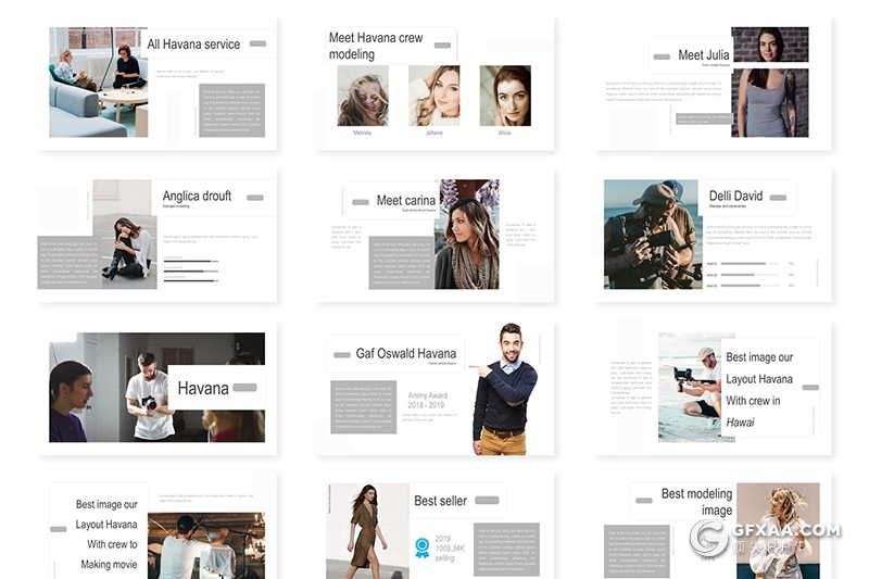 30页企业团队人员介绍团队人员肖像展示PPT模板5种主题配色 - 顶尖PPT
