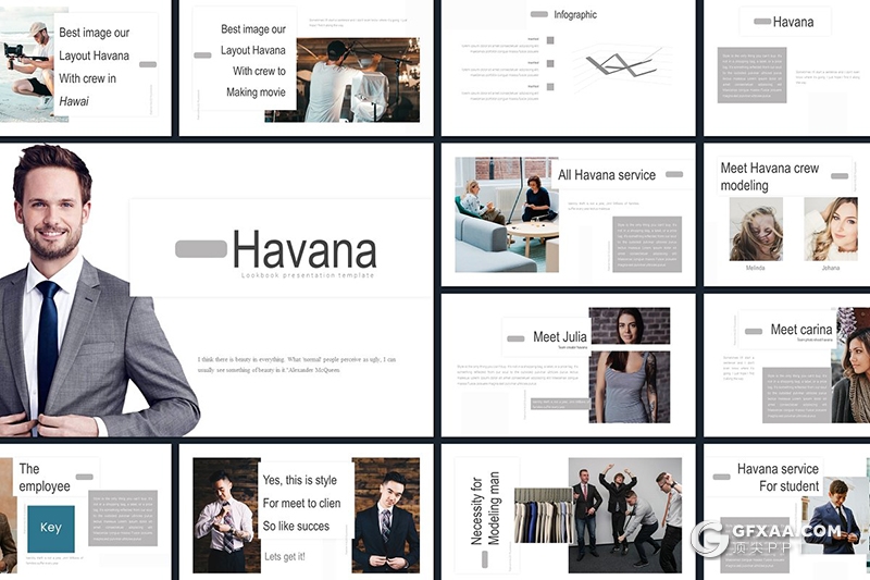 30页企业团队人员介绍团队人员肖像展示keynote模板5种主题配色 - 顶尖PPT