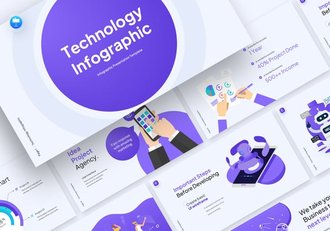 创意人物场景插画技术信息图形keynote模板 - 顶尖PPT