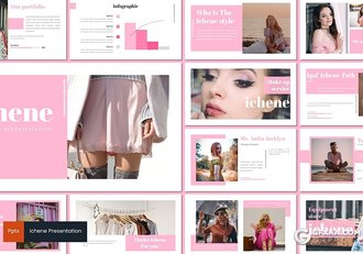 30页扁平化时尚服装秀服装展示PPT模板5种主题配色 - 顶尖PPT