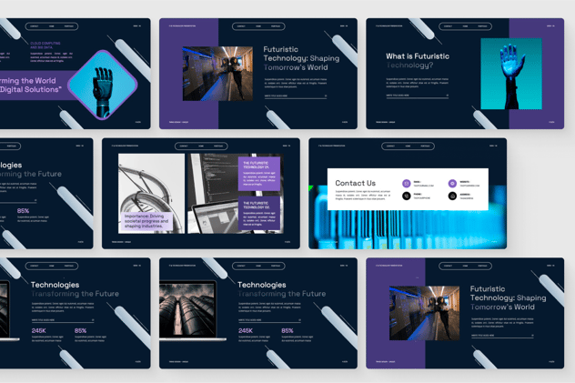 IT技术云计算大数据人工智能物联网keynote模板 - 顶尖PPT