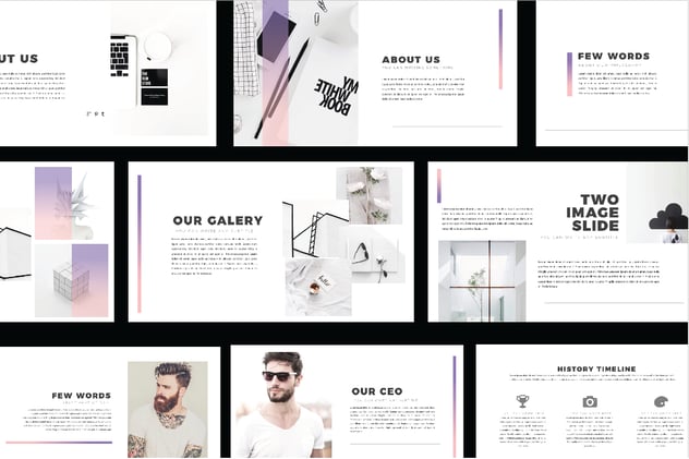 简约风格时尚品牌宣传展示keynote模板 - 顶尖PPT