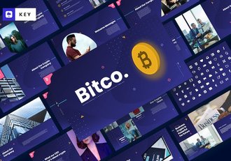 比特币加密货币区块链keynote模板 - 顶尖PPT