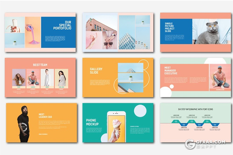 50页国外扁平化简约小清新多用途keynote模板 - 顶尖PPT