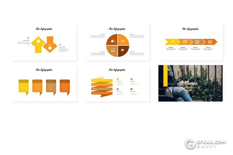 30页简约文艺小清新风格PPT模板5种主题配色 - 顶尖PPT
