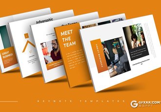 30页渐变配色商务图形设计欧美多用途keynote模板5种主题配色 - 顶尖PPT